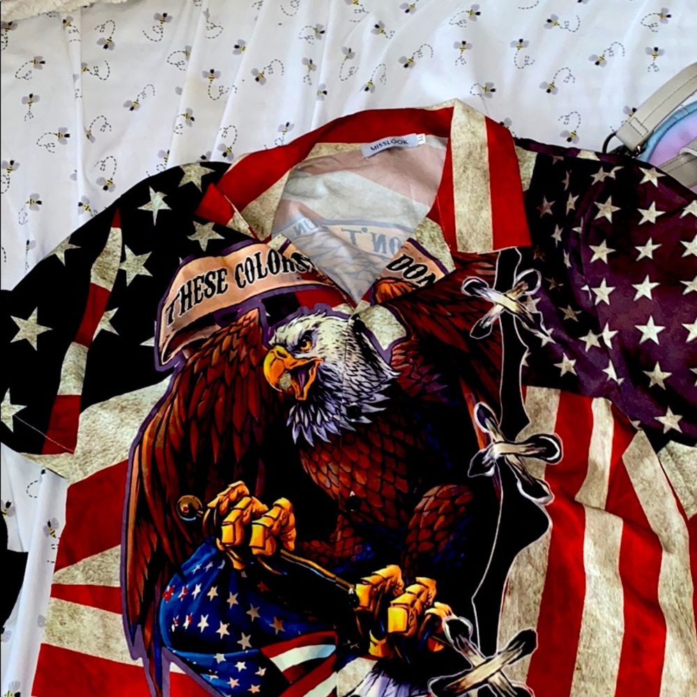 Mens XL USA Button up